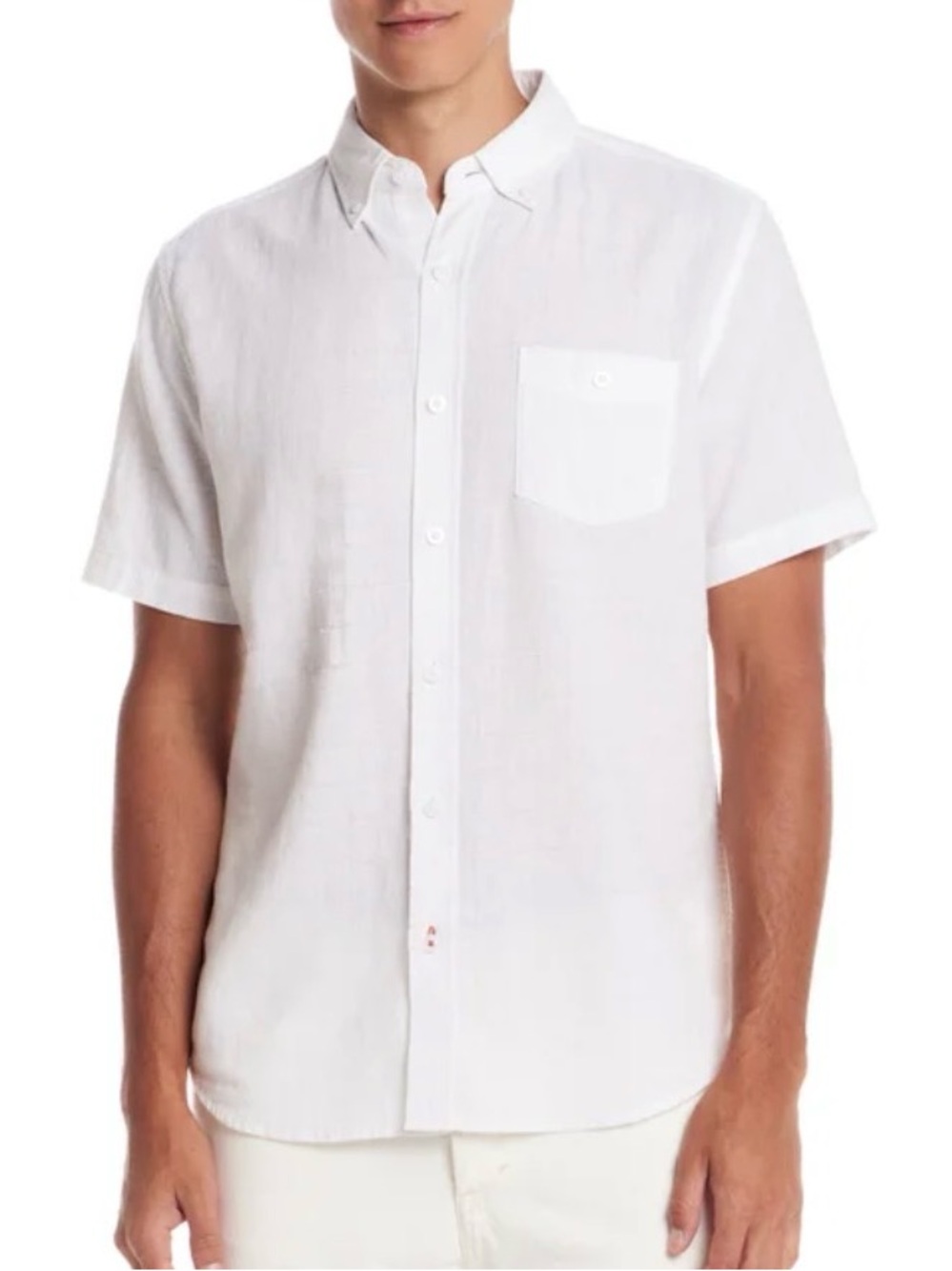 Weatherproof Vintage Men’s Linen-Cotton Short Sleeve Woven Shirt
